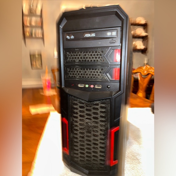 18” x 18” x 8” black Computer case with some components - Picture 1 of 9